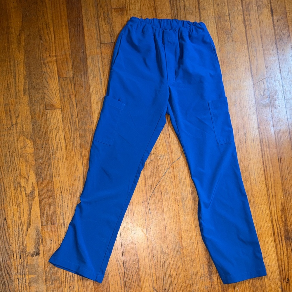 Med Couture Blue Cargo Scrub Pants